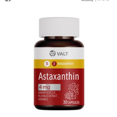 Valt Astaxanthin 4mg 30 capsules วอลท์ ผลิตภัณฑ์เสริมอาหาร แอสต้าแซนธิน 4 มิลลิกรัม 30 แคปซูล