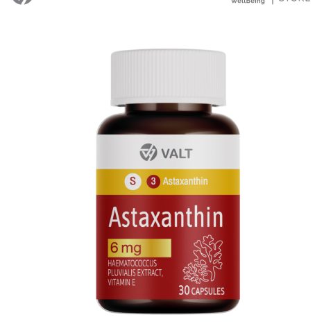 Valt Astaxanthin 6mg 30 capsules วอลท์ ผลิตภัณฑ์เสริมอาหาร แอสต้าแซนธิน 6 มิลลิกรัม 30 แคปซูล