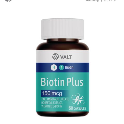 Valt Biotin Plus 60 capsules วอลท์ ผลิตภัณฑ์เสริมอาหาร ไบโอติน พลัส 60 แคปซูล